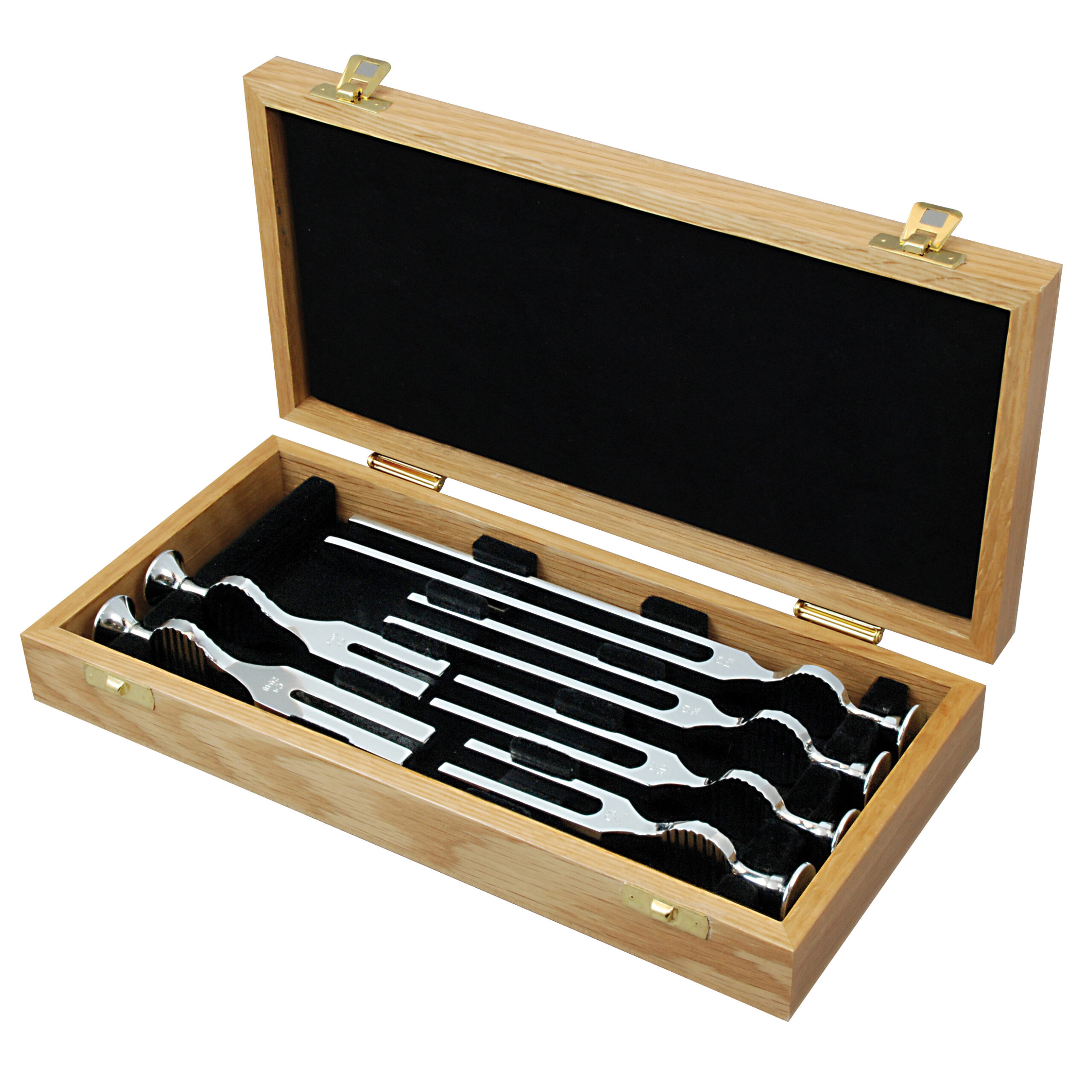Set of 6 Tuning Forks in Wooden Case - (Single)