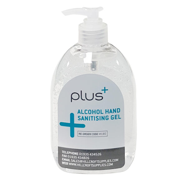 PLUS Alcohol Hand Sanitising Gel - 500ml Pump Top - Buy 5 Get 1 Free - (Single)